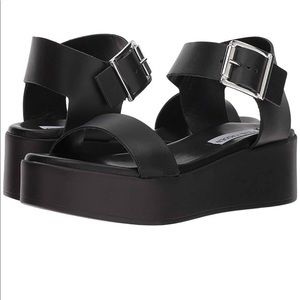 Steve Madden Black Platform Sandals